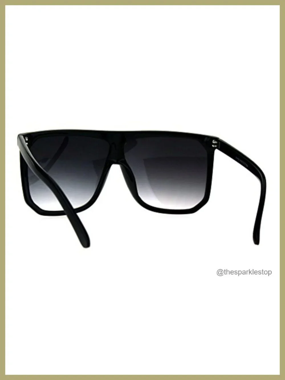 Oversized Flat Top Square Sunglasses UV400 Polycarbonate Unisex